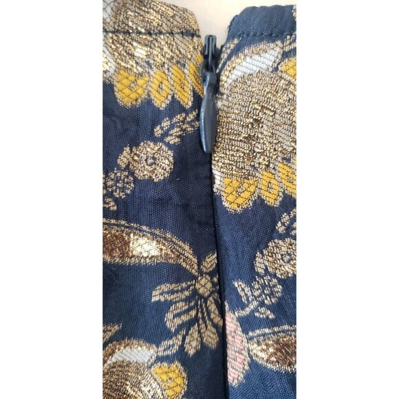 NEW FREE PEOPLE CHIARA FLORAL JACQUARD ROMPER IN BLUE SMALL - Picture 9 of 11